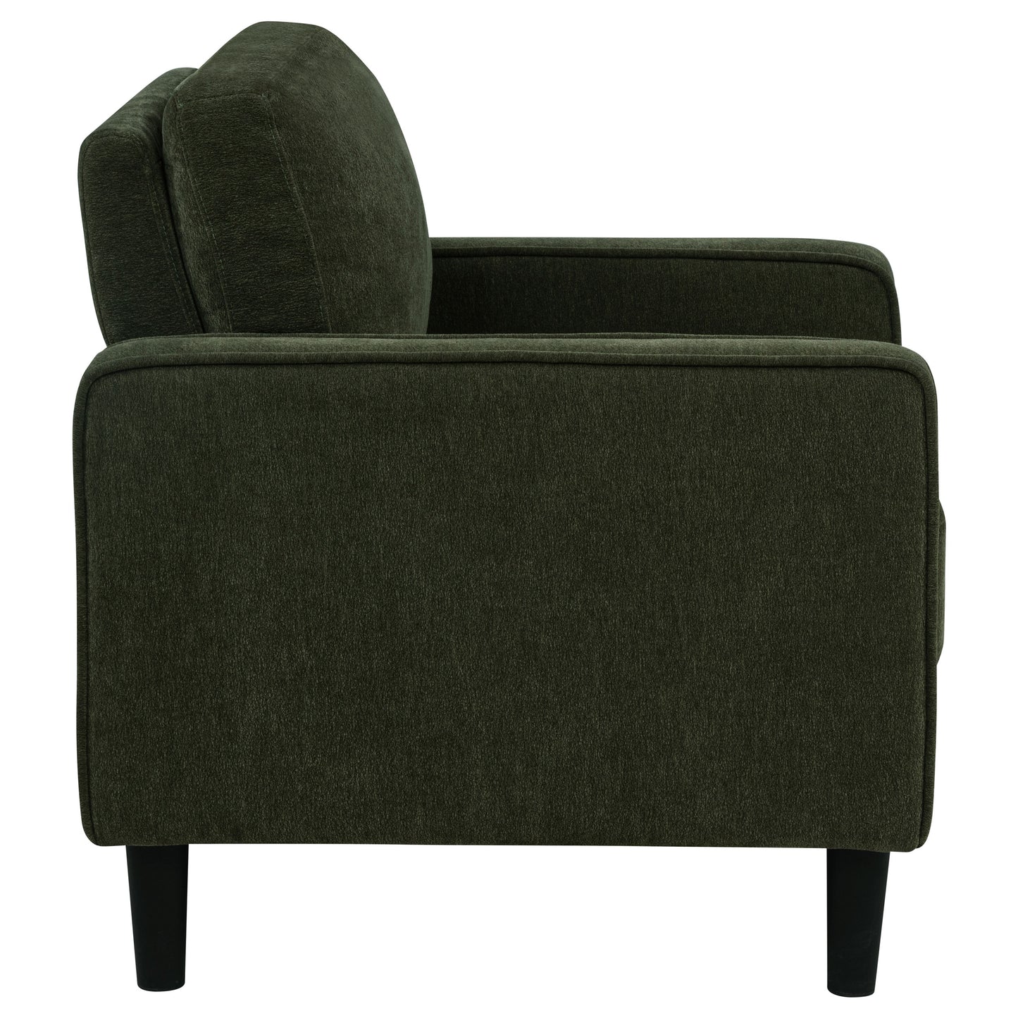 Ruth Fabric Upholstered Track Arm Accent Chair Matcha Green