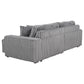 Jacana Corduroy Upholstered Dual Power Chaise Sofa Grey