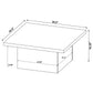 Devar Square Engineered Wood Cocktail Coffee Table Black