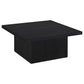 Devar 2-piece Square Cocktail Coffee End Table Set Black