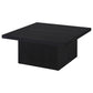 Devar 2-piece Square Cocktail Coffee End Table Set Black