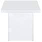 Devar Square Engineered Wood Side End Table White High Gloss