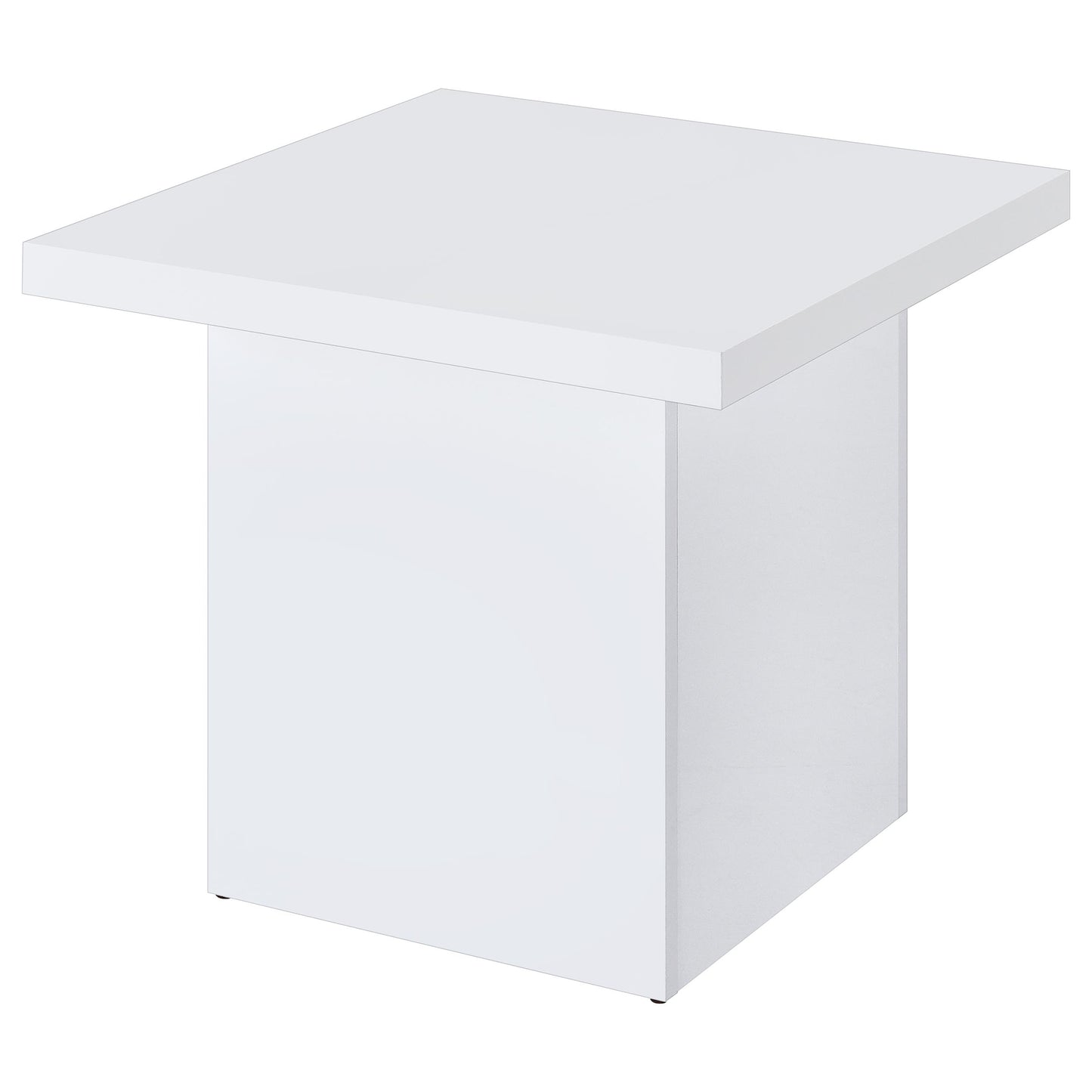 Devar 2-piece Square Coffee End Table Set White High Gloss