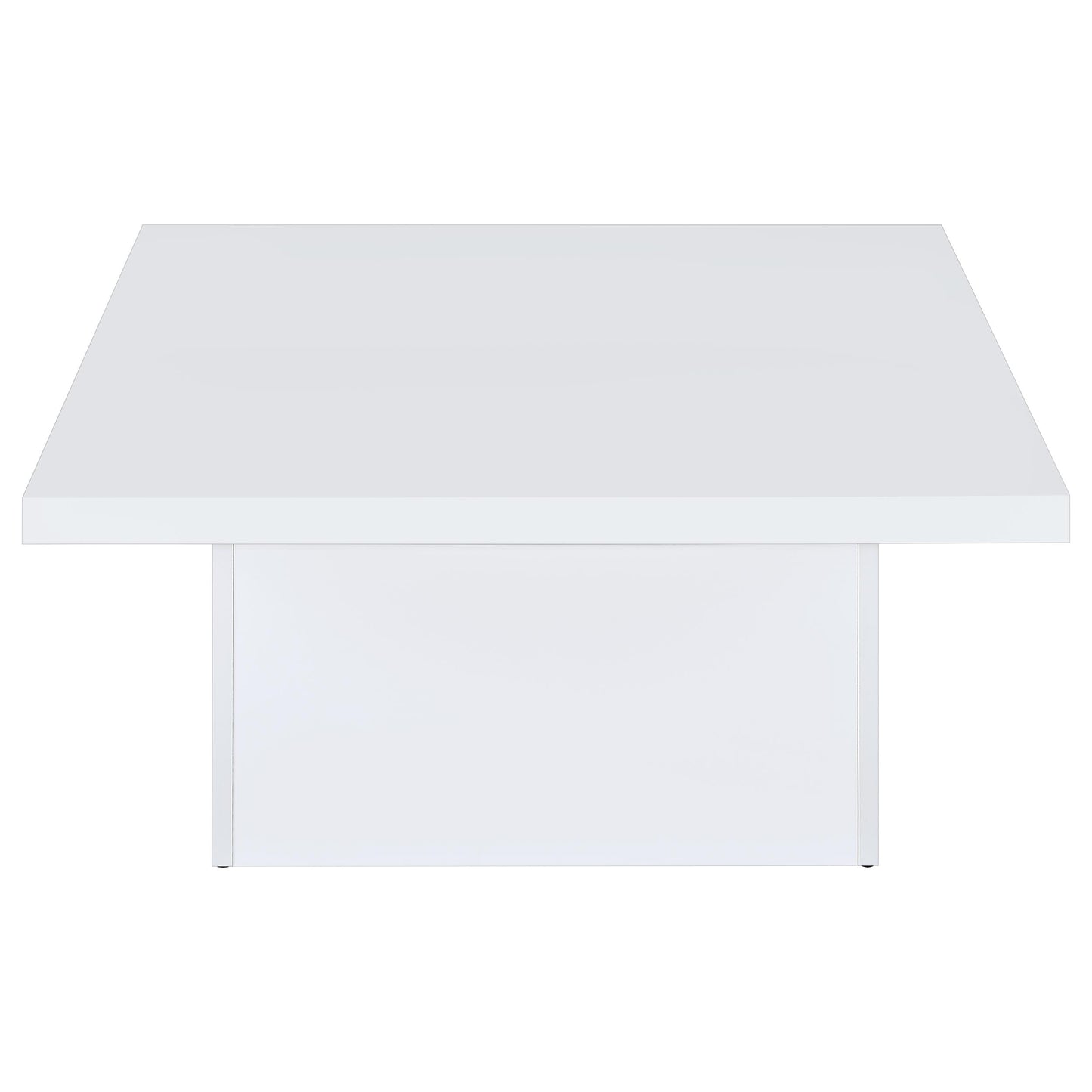 Devar 2-piece Square Coffee End Table Set White High Gloss