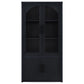 Riva 4-door Tall Accent Display Cabinet LED Lighting Black