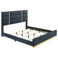 Ines 5-piece Queen Bedroom Set Navy and White High Gloss