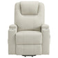 Armstrong Upholstered Power Lift Massage Recliner Ivory
