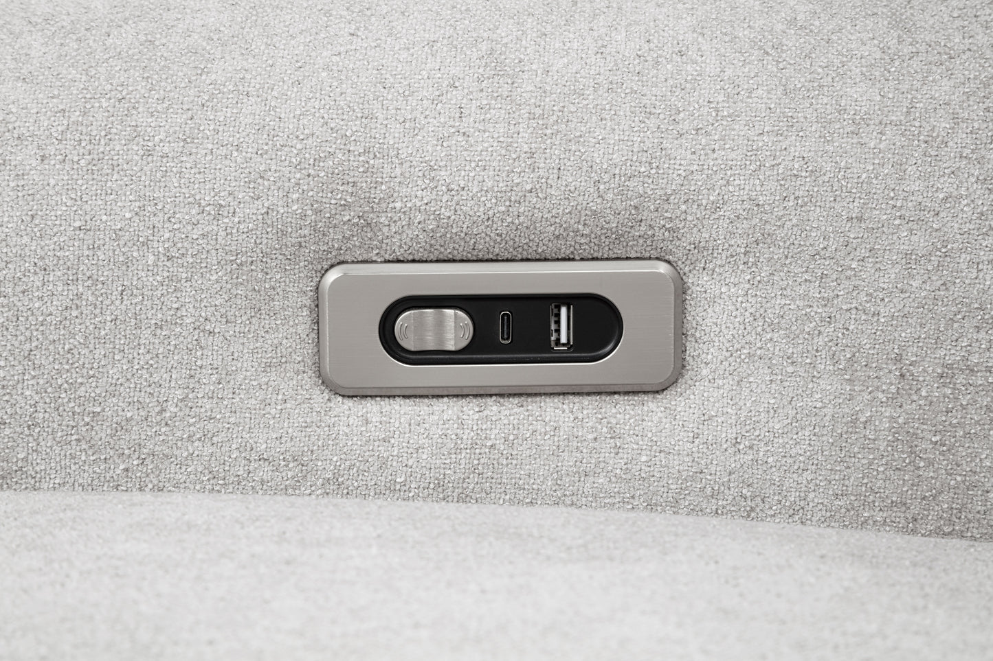 Sylmar Chenille Upholstered Power Recliner Dove Grey