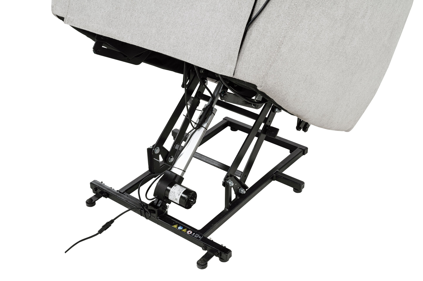 Sylmar Chenille Upholstered Dual Power Lift Recliner Dove Grey