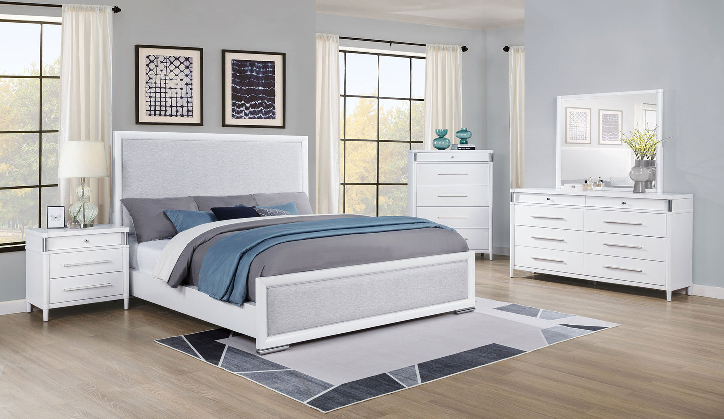 Gracemont 8-drawer Bedroom Dresser with Mirror White