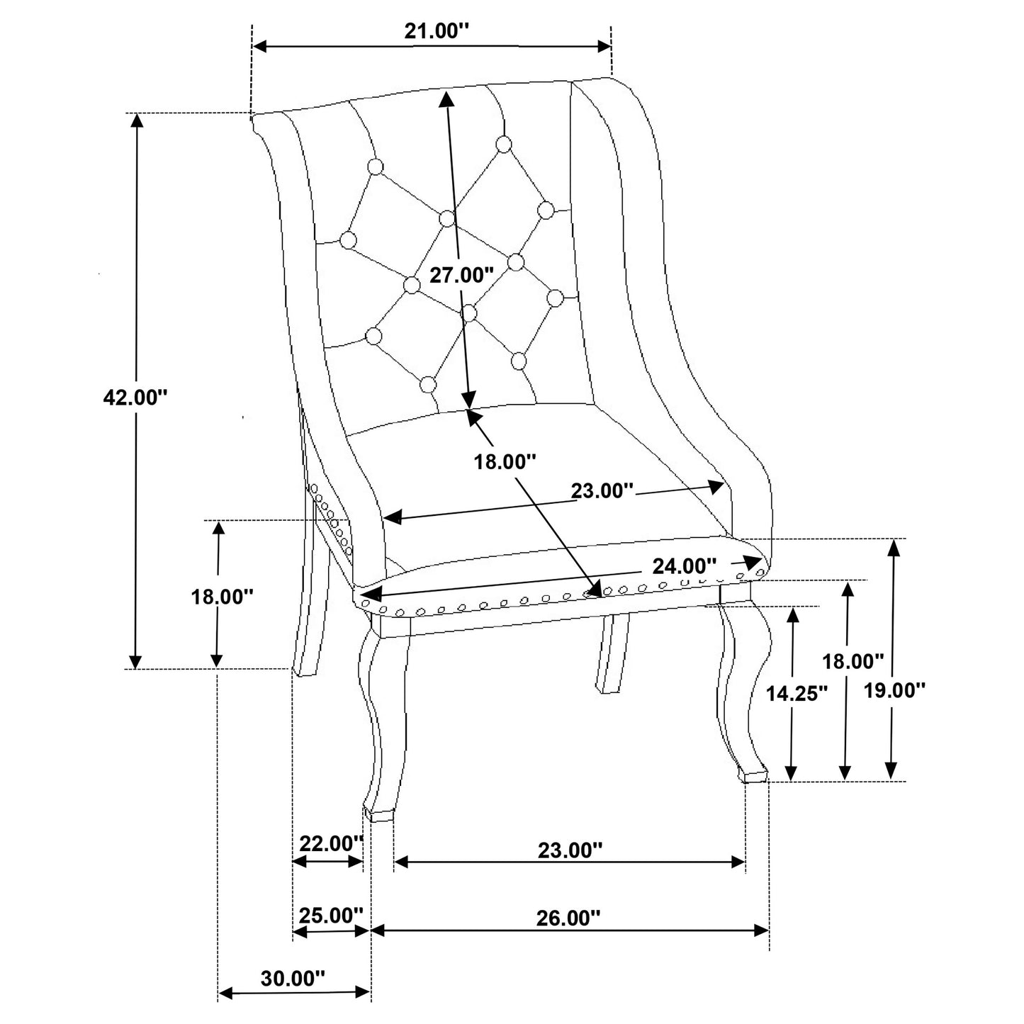 Sillón tapizado Brockway color marrón cebada (juego de 2)