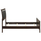 Cama individual con paneles de madera Carlton color capuchino