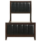 Cama individual con paneles de madera Carlton color capuchino