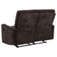 Navarro 3-piece Upholstered Reclining Sofa Set Dark Brown