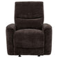 Navarro Chenille Upholstered Glider Recliner Dark Brown