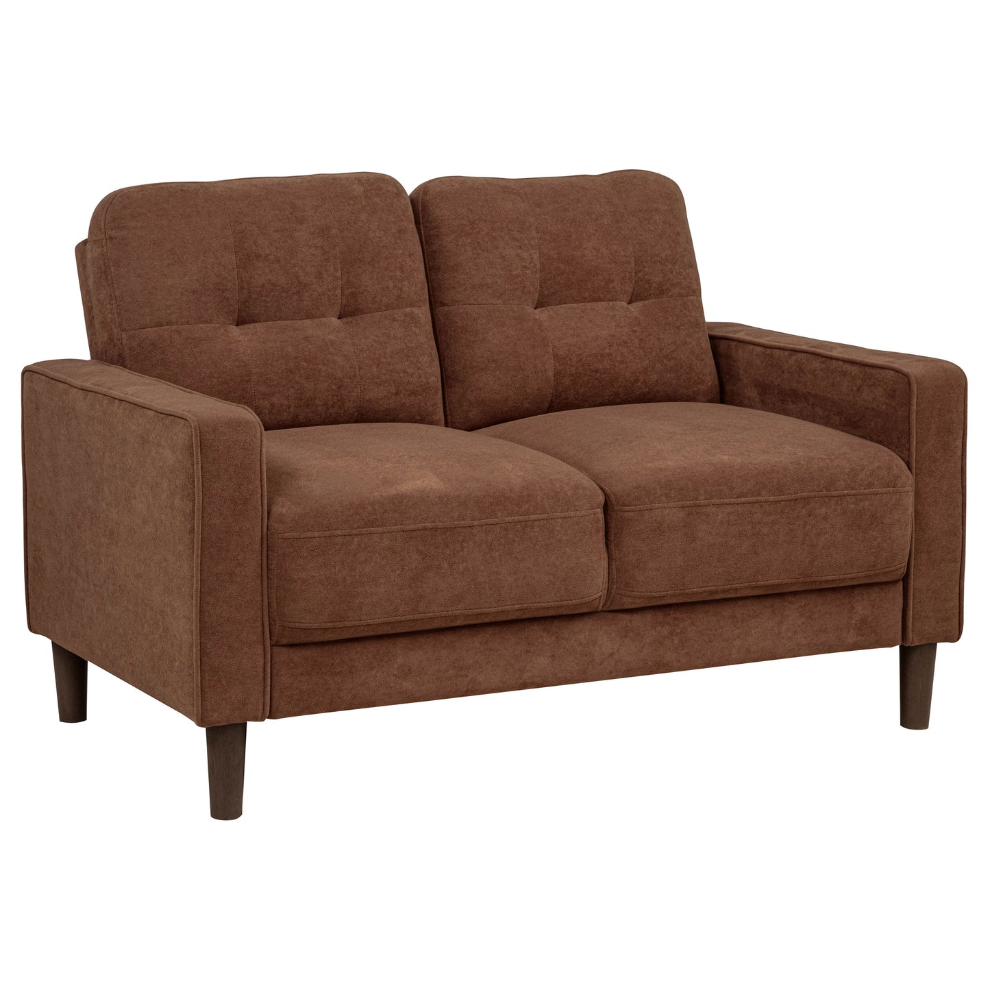 Bowen II 2-piece Fabric Upholstered Track Arm Sofa Set Rust
