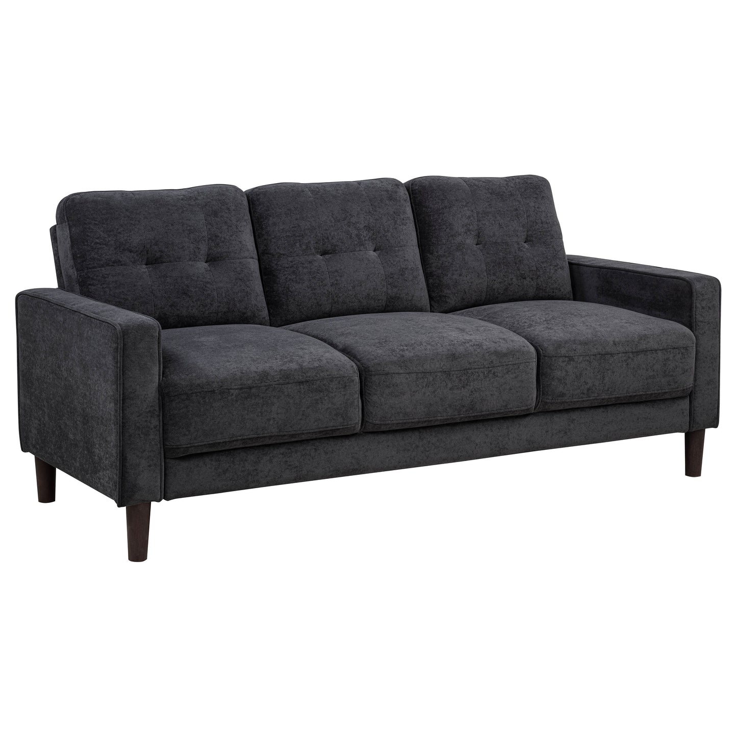 Bowen II 2-piece Upholstered Track Arm Sofa Set Steel Grey