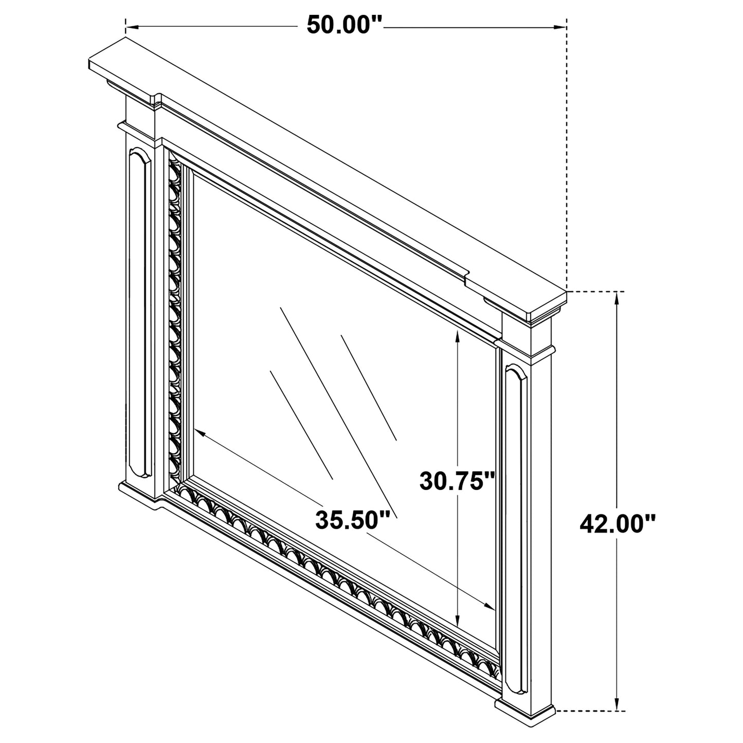 McKinney Dresser Mirror Vintage White