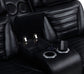 Zuma 3-piece Faux Leather Dual Power LED Sofa Set Black