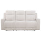 Kennett Chenille Upholstered Power Reclining Sofa Ivory