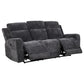 Kennett 3-piece Chenille Power Reclining Sofa Set Dark Grey