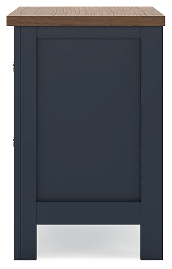 Landocken Full Panel Headboard with Mirrored Dresser, Chest and Nightstand