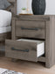 Graystorm Twin Panel Bed with Mirrored Dresser and Nightstand