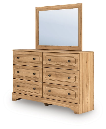 Aleaport Twin Panel Bed with Mirrored Dresser and Nightstand