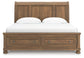 Feddinger King Storage Sleigh Bed with Mirrored Dresser, Chest and Nightstand