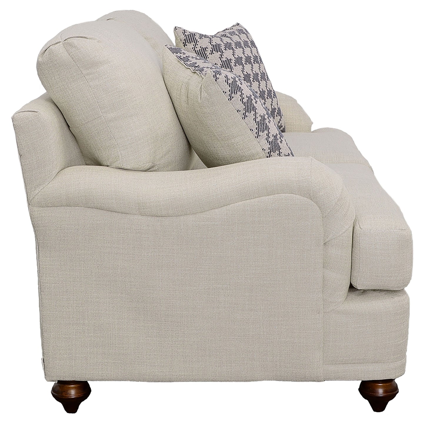 Conjunto de sofá tapizado Glenn de 2 piezas en gris claro y azul