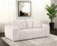Burnett Chenille Upholstered Wide Arm Loveseat Ivory
