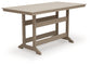 Seacliff Beach RECT COUNTER TABLE W/UMB OPT