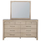 Solano 9-drawer Bedroom Dresser with Mirror Weathered Mango