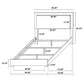 Cama Marceline Wood con panel LED completo, color negro