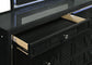 Lorient 8-drawer LED Bedroom Dresser Cabinet Black