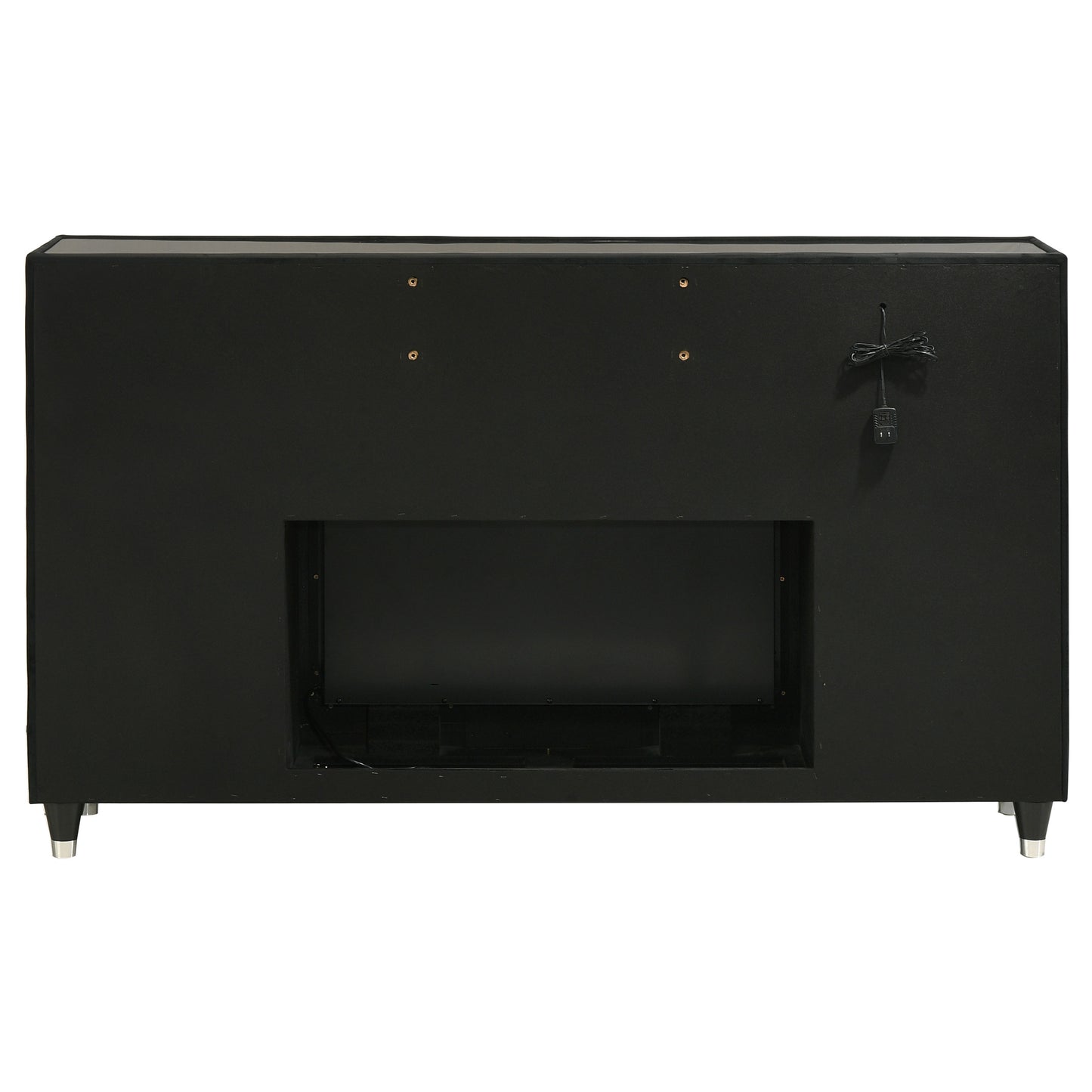 Lorient 8-drawer LED Bedroom Flame Box Dresser Black