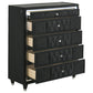 Lorient 5-drawer LED Chest of Drawers Black