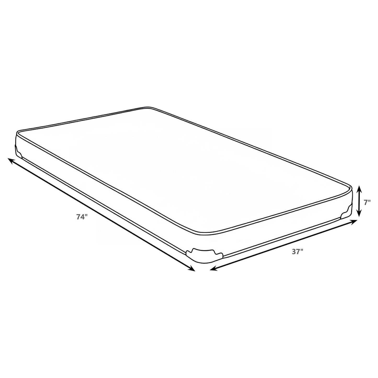 Colchón de espuma doble Drover de 7 pulgadas con plataforma integrada