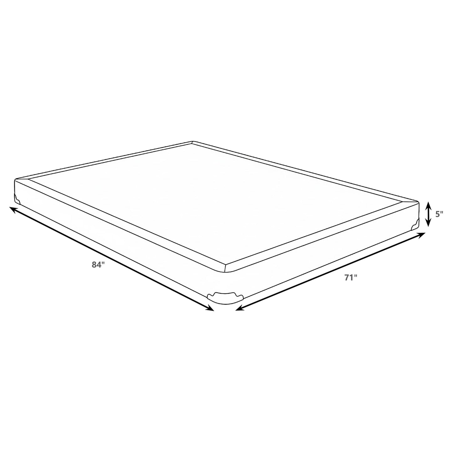Base de perfil bajo California King dividida de 5 pulgadas de Mercer
