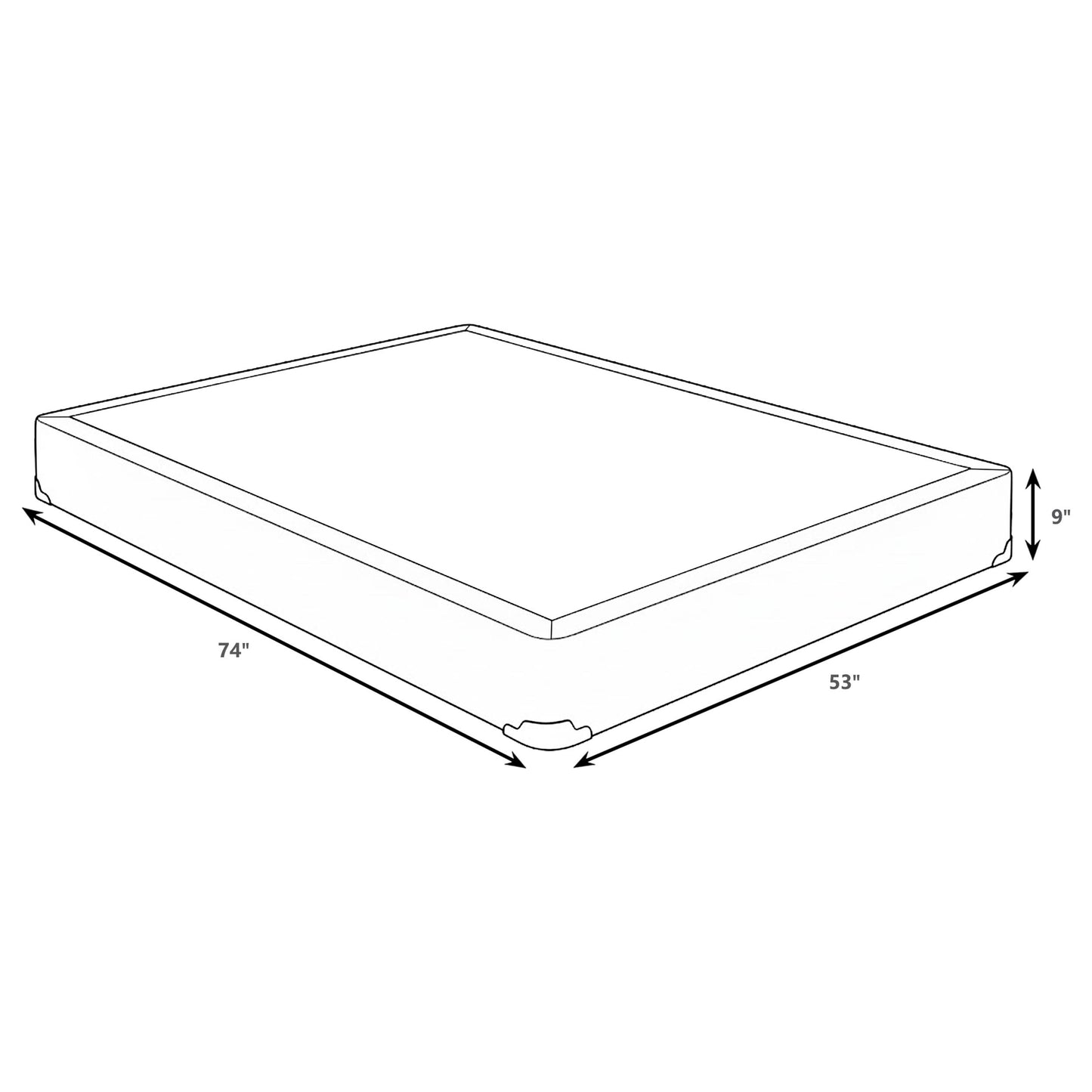 Base de somier estándar completo Mercer de 9 pulgadas