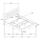 Juego de dormitorio Kendall California King de 4 piezas, color negro
