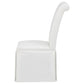 Shawna Upholstered Skirted Side Chair White (Set of 2)