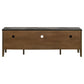 Bradley 63-inch 2-Door SmartTop TV Stand Smokey Grey and Brown
