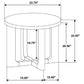 Kessler Round Sculptural Wood End Table Light Oak