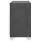 Cómoda tapizada Melody de 6 cajones en gris
