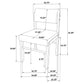 Strouse 5-piece Dining Set Black and Walnut