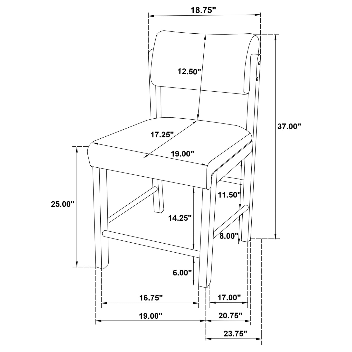 Decker 7-piece 70-inch Counter Height Dining Set Cream and Walnut