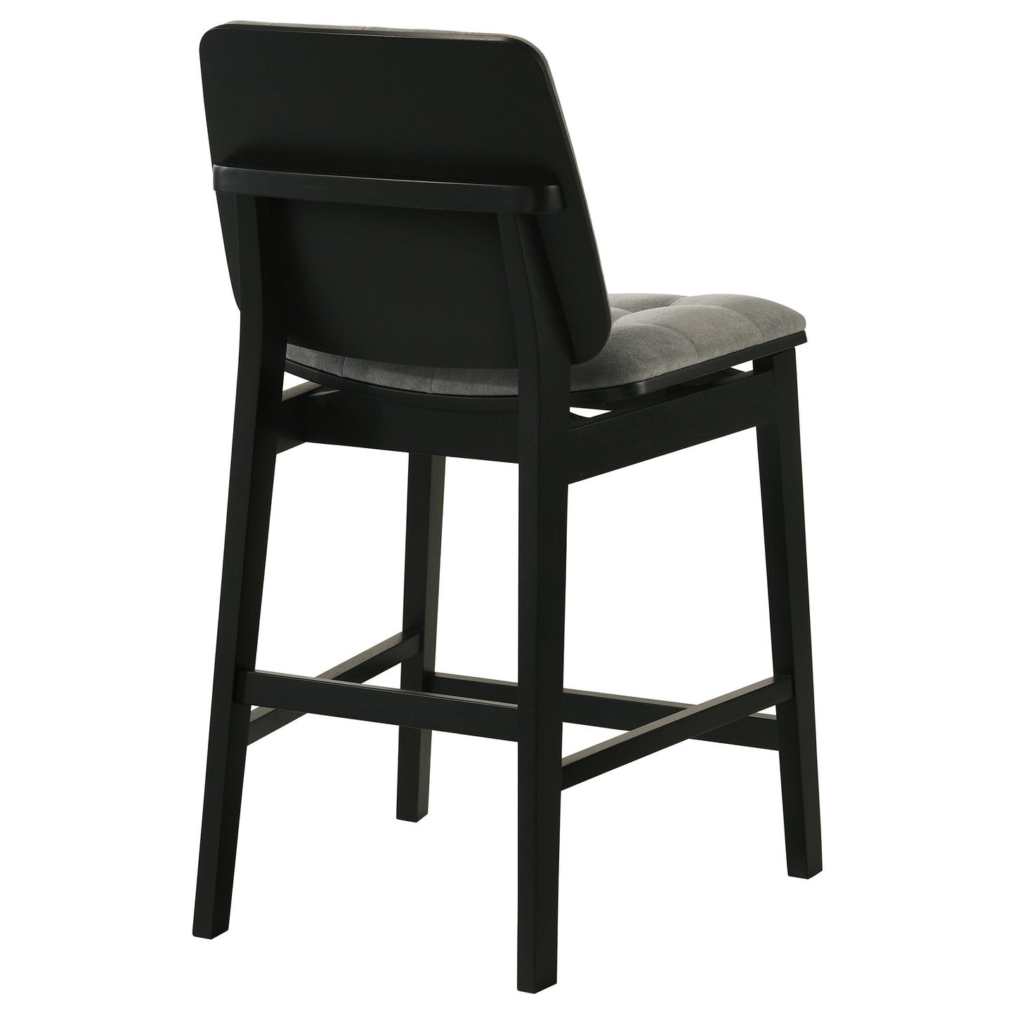 Redbridge Velvet Upholstered Counter Chair Grey and Black (Set of 2)