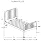 Cama doble abierta Jones Wood blanca