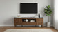 Bradley 63-inch 2-Door SmartTop TV Stand Smokey Grey and Brown